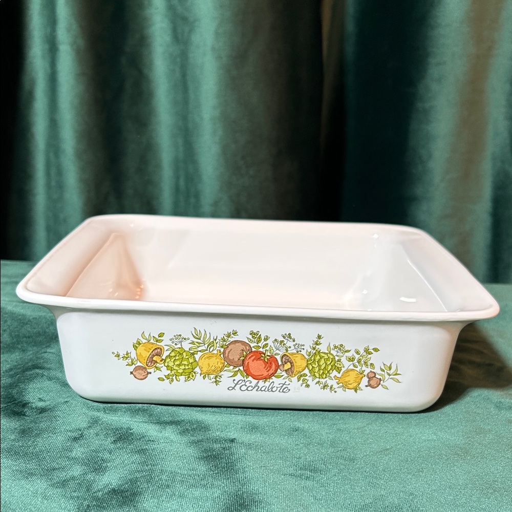 Vintage Corningware L’ Echalote La Marjolaine Design Bakeware